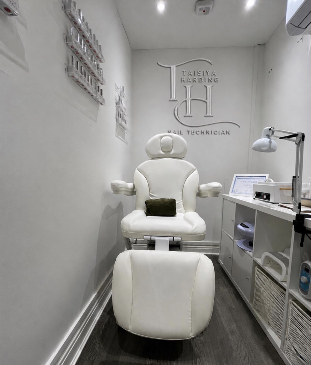 Taisiya Harding's private nail treatment room at Rococo, Torquay